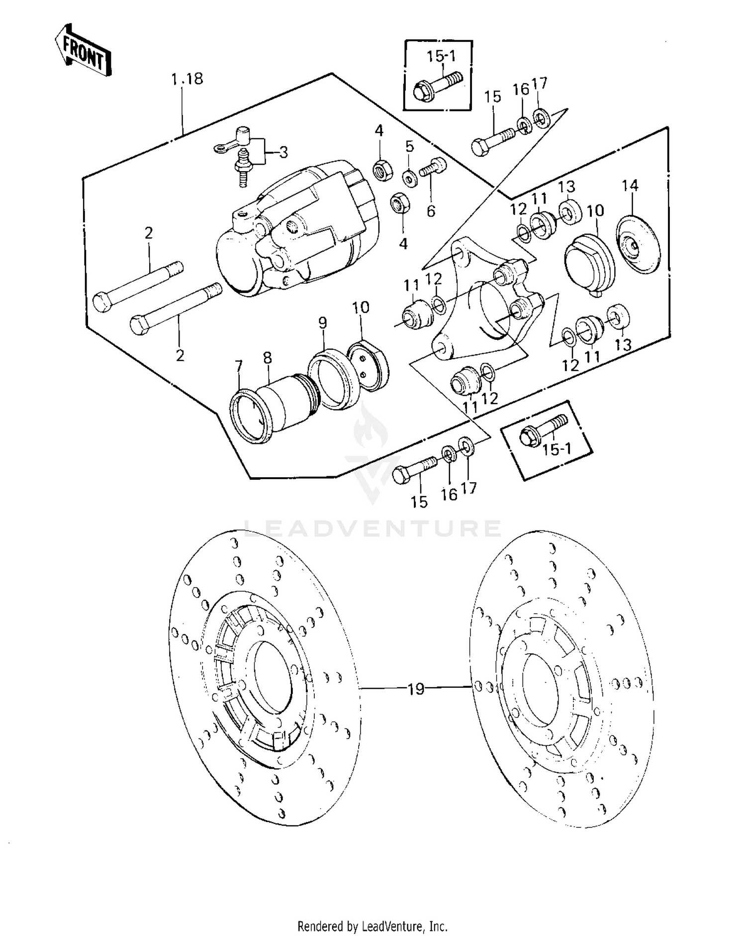 FRONT BRAKE ('79-'80 A3/A3A/A4)