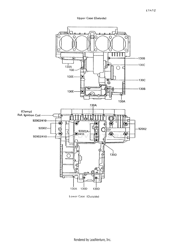 Crankcase Bolt Pattern Schematic