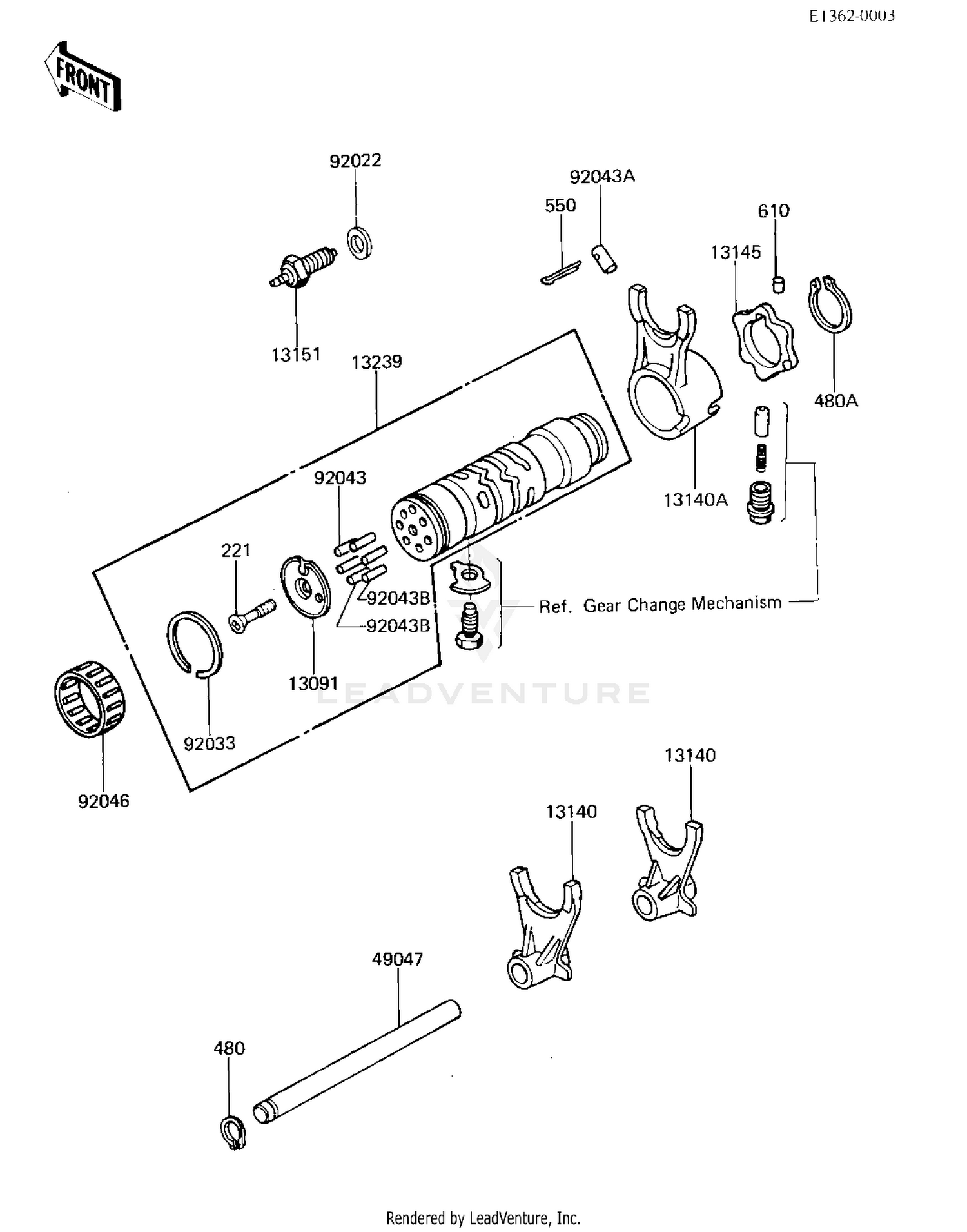 GEAR CHANGE DRUM & FORKS