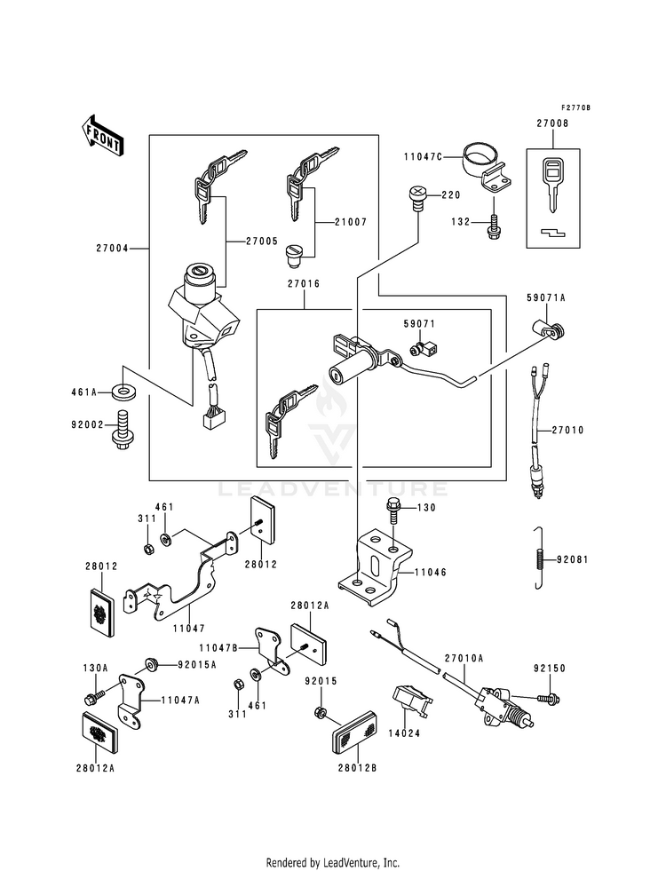 Ignition Switch (Zr550-B3/B4) Schematic