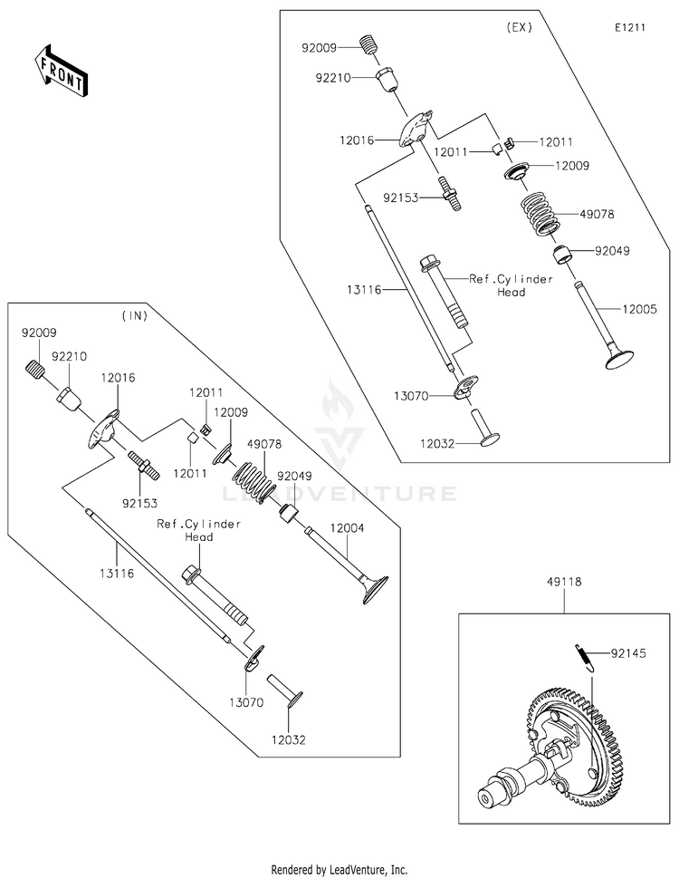 Valve(S)/Camshaft(S) Schematic