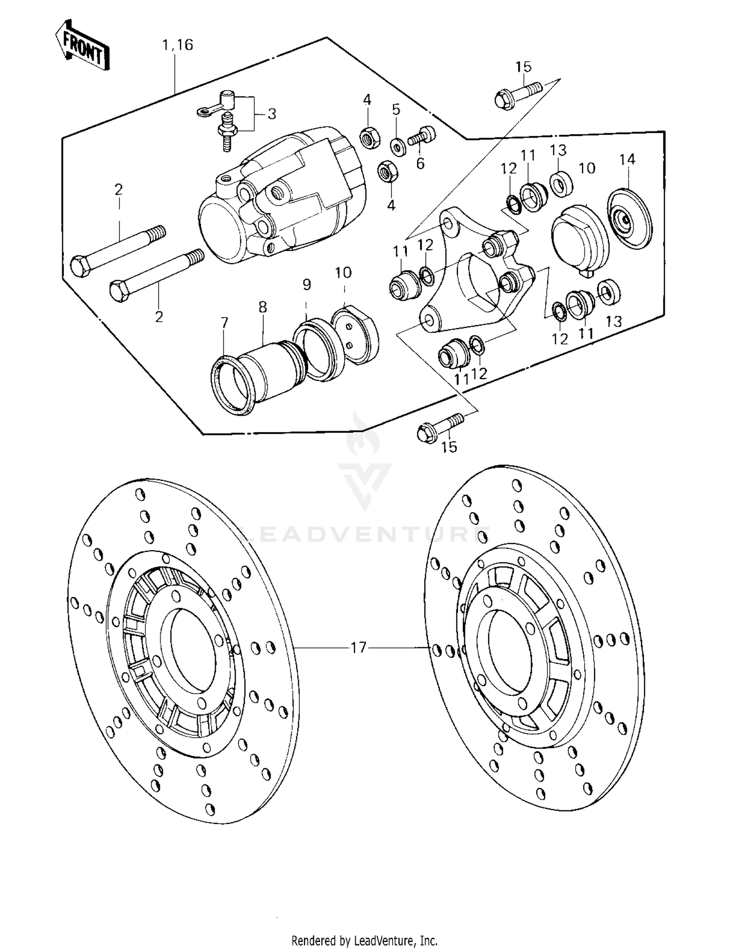 FRONT BRAKE ('80 D3)