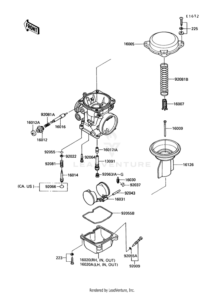 Carburetor Parts Schematic