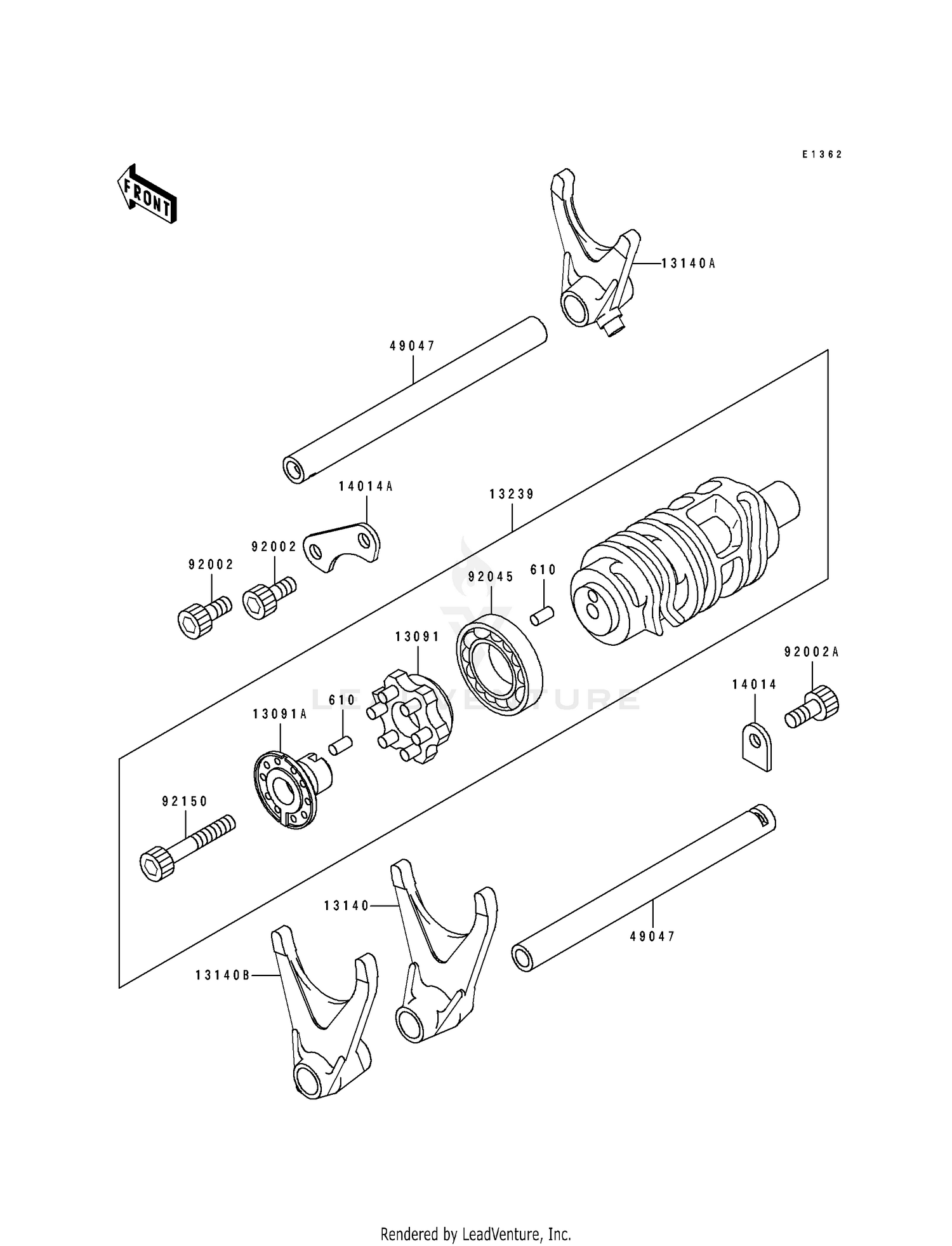 CHANGE DRUM/SHIFT FORK