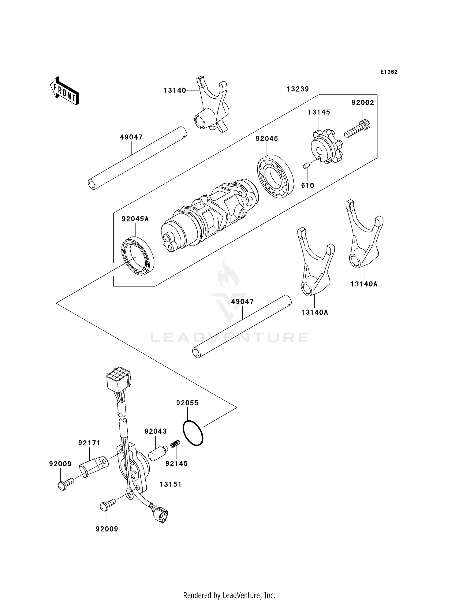 GEAR CHANGE DRUM/SHIFT FORK(S)