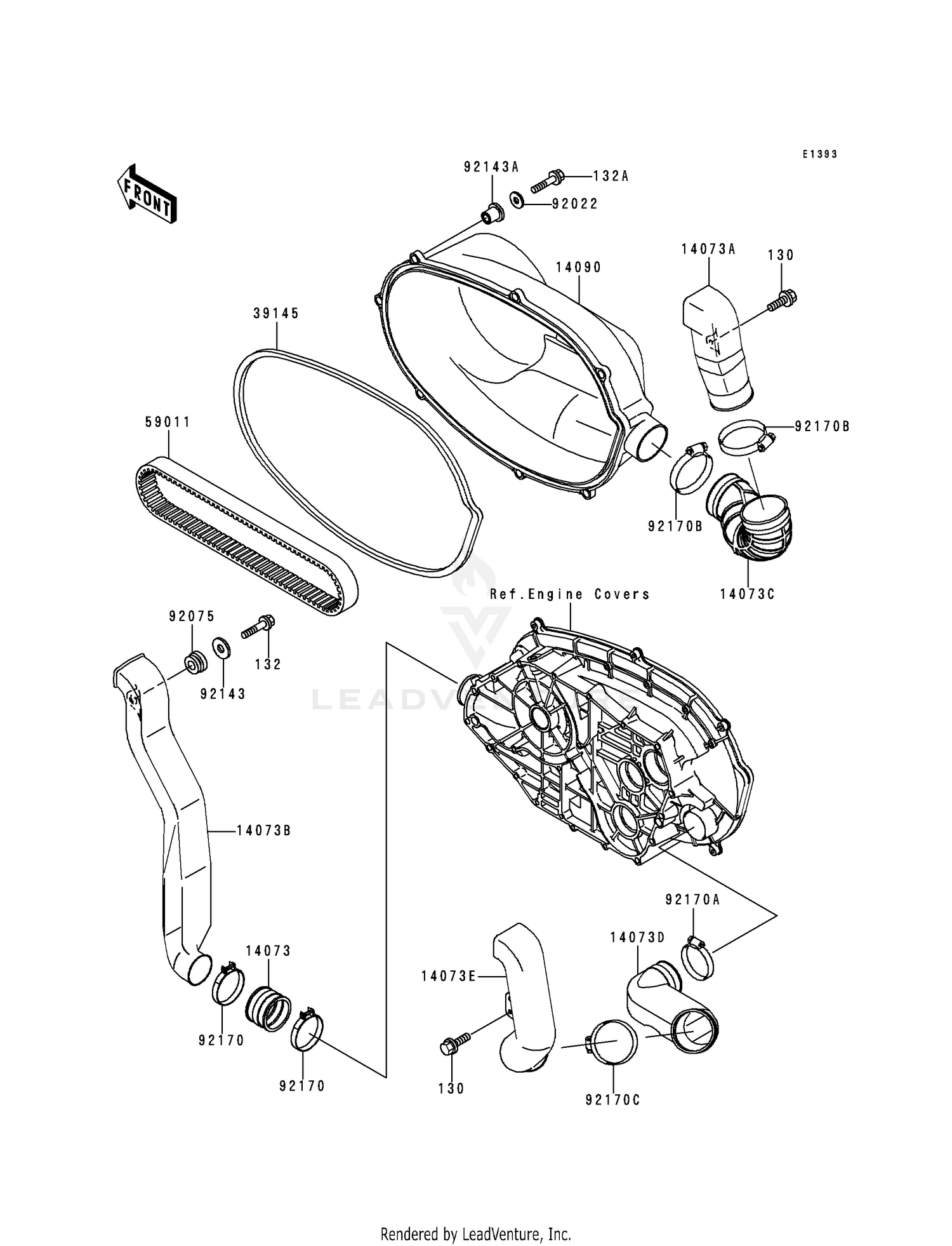 CONVERTER COVER/DRIVE BELT