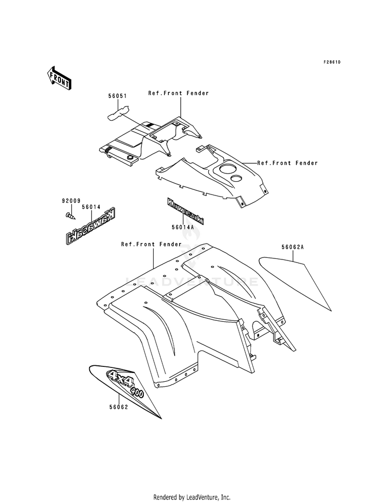 Decals (Green)(Klf400-B6) Schematic