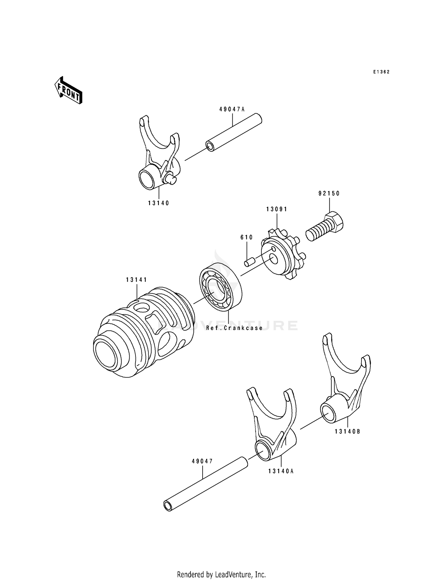 GEAR CHANGE DRUM/SHIFT FORK(S)