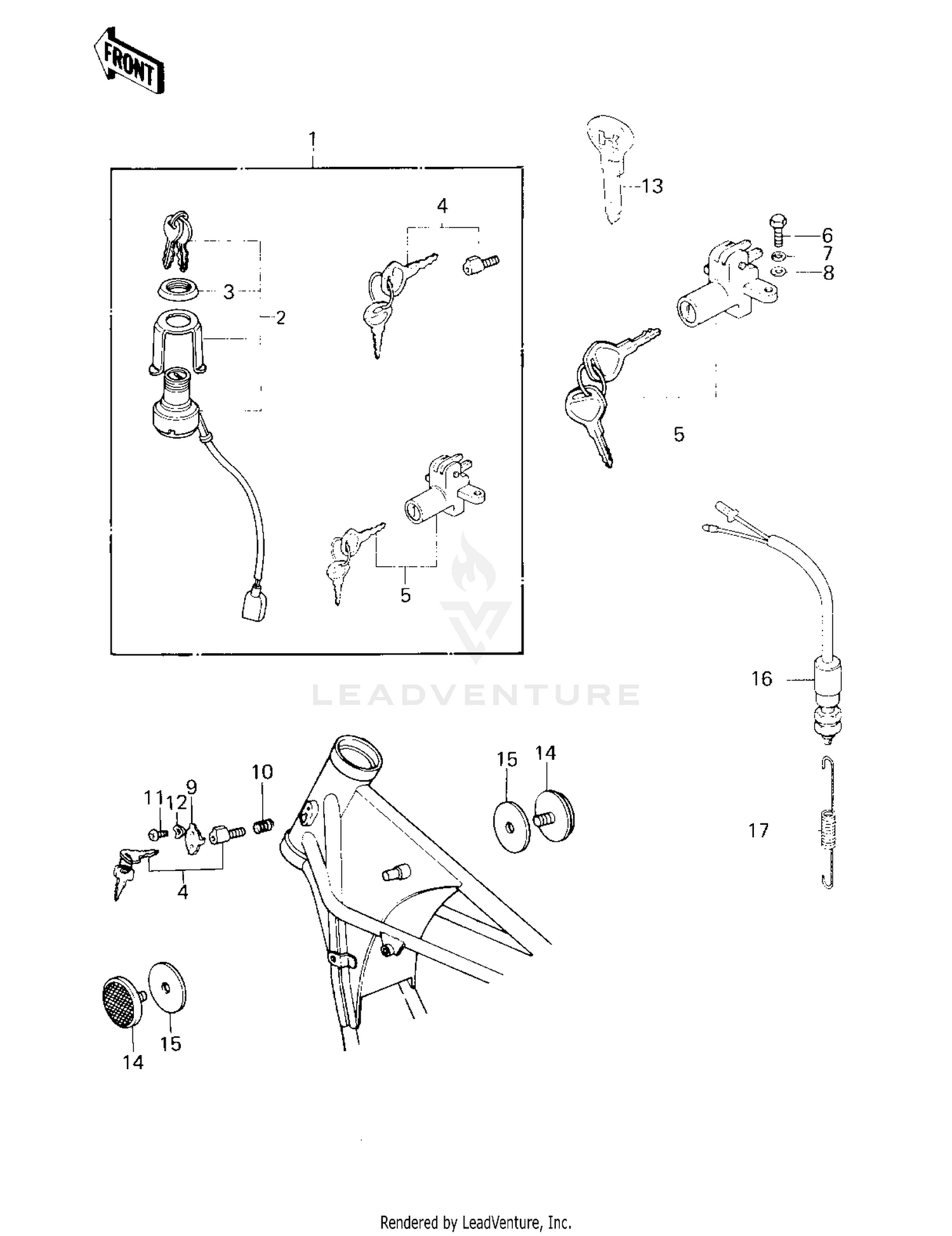 IGNITION SWITCH/LOCKS/REFLECTORS