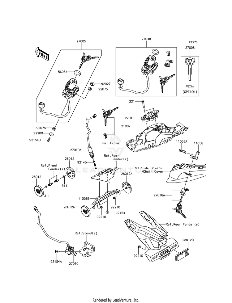 Ignition Switch/Locks/Reflectors Schematic