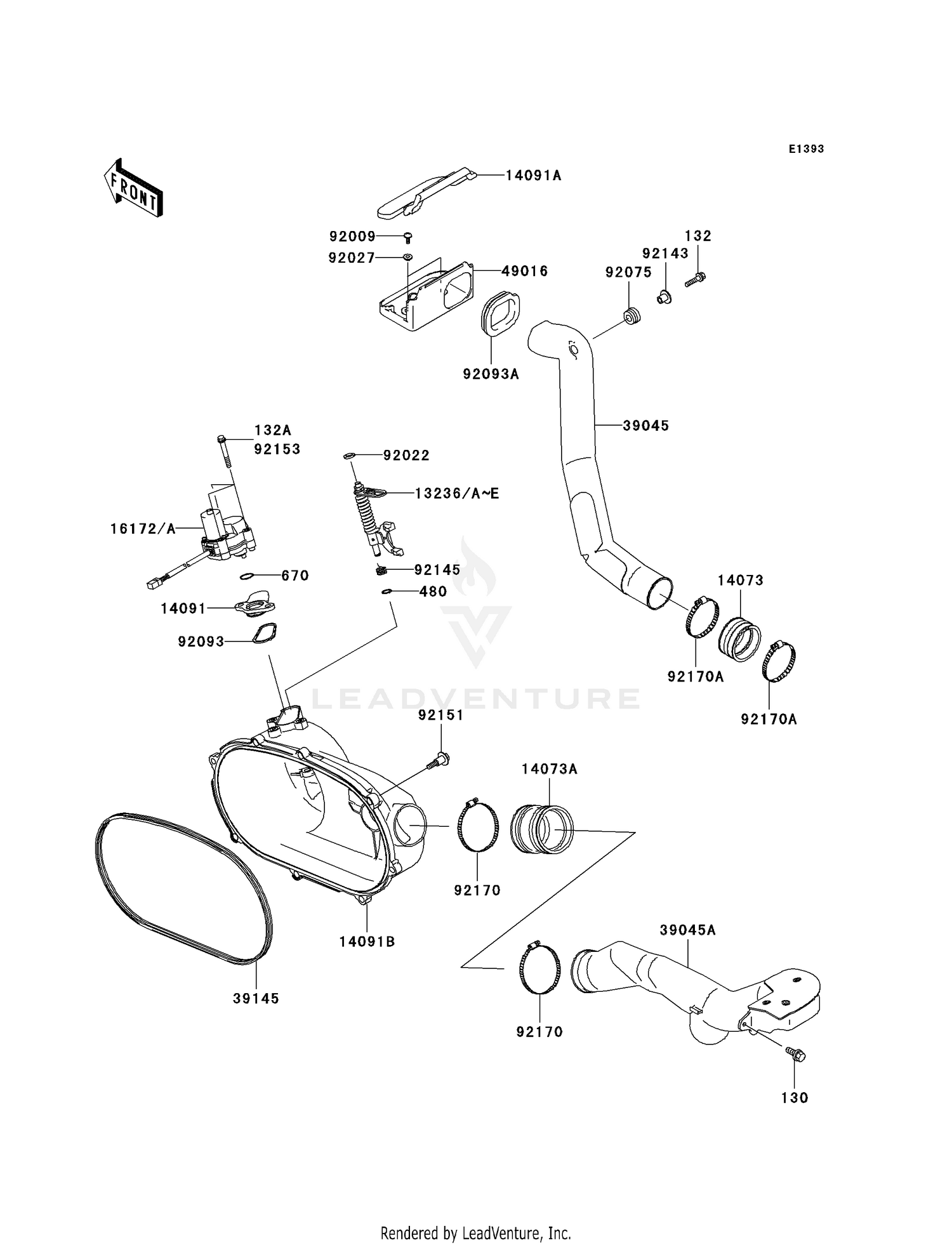 CONVERTER COVER/DRIVE BELT
