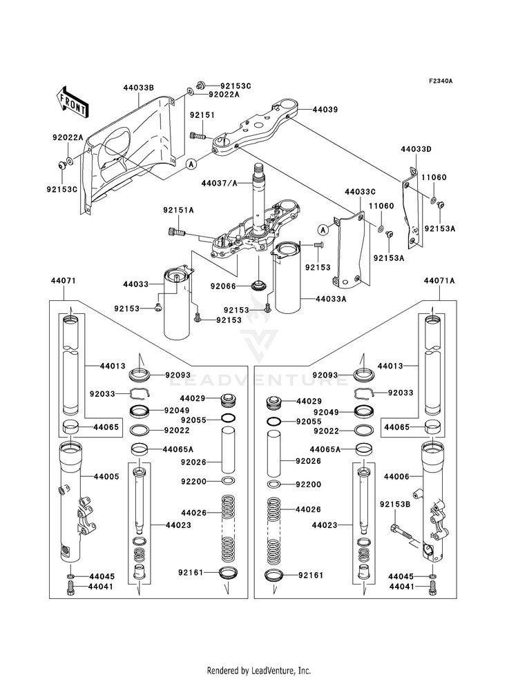 Front Fork (A7f/A7fa/A8f/A8fa) Schematic