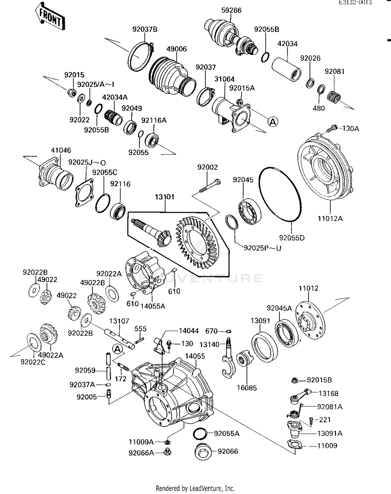 DRIVE SHAFT/FINAL GEARS (HB517101-