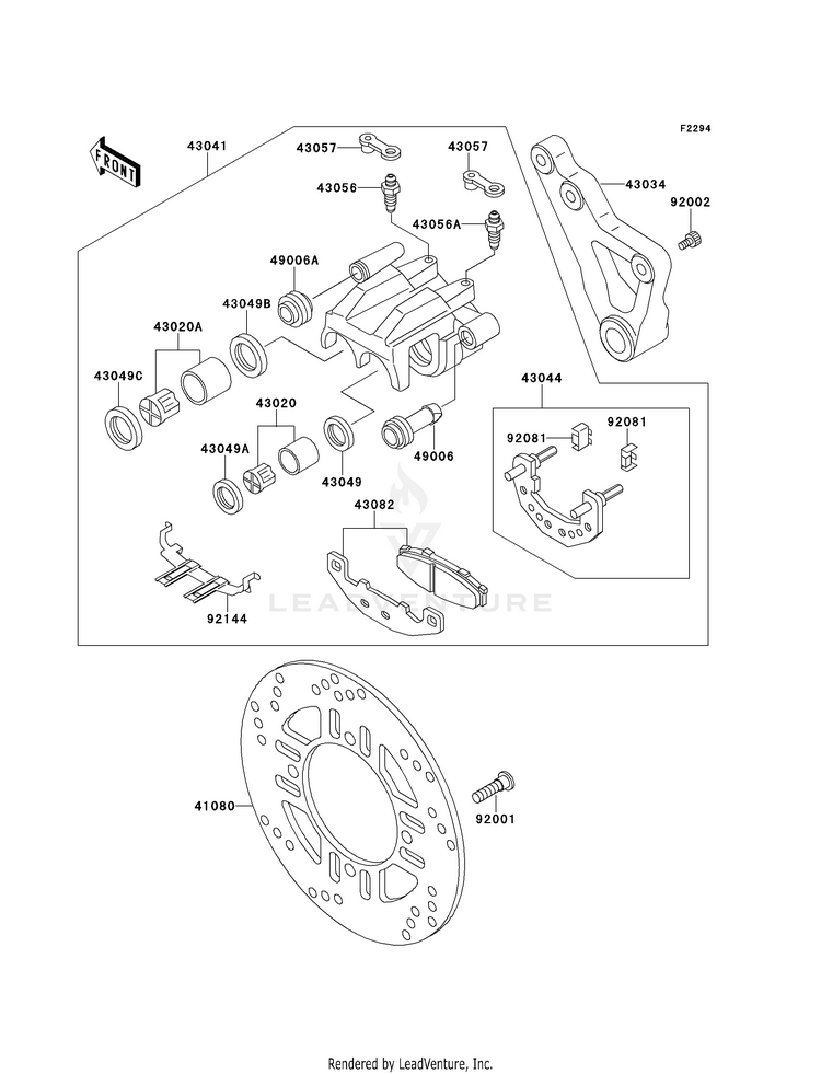 Rear Caliper Schematic