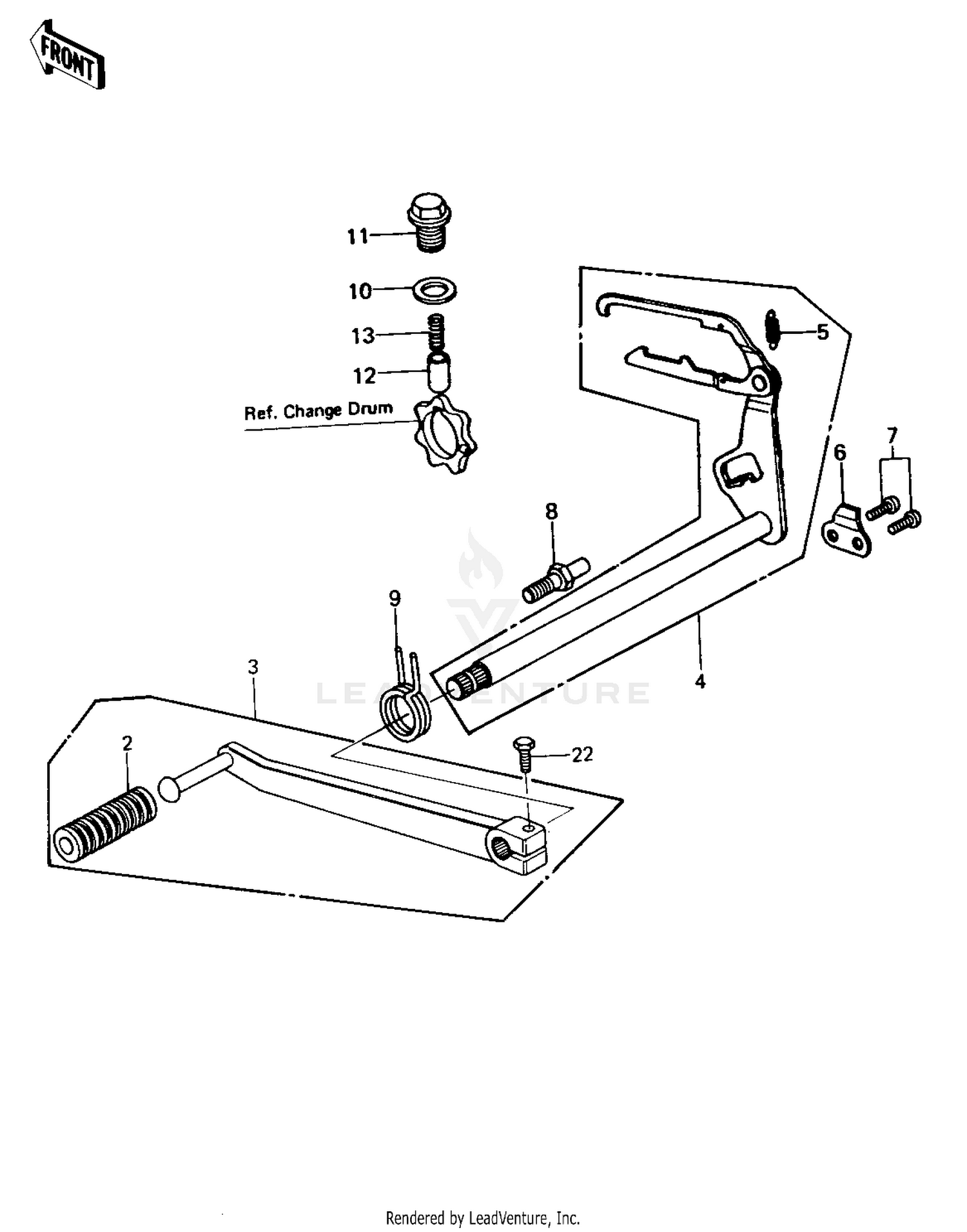 GEAR CHANGE MECHANISM ('80 B1)