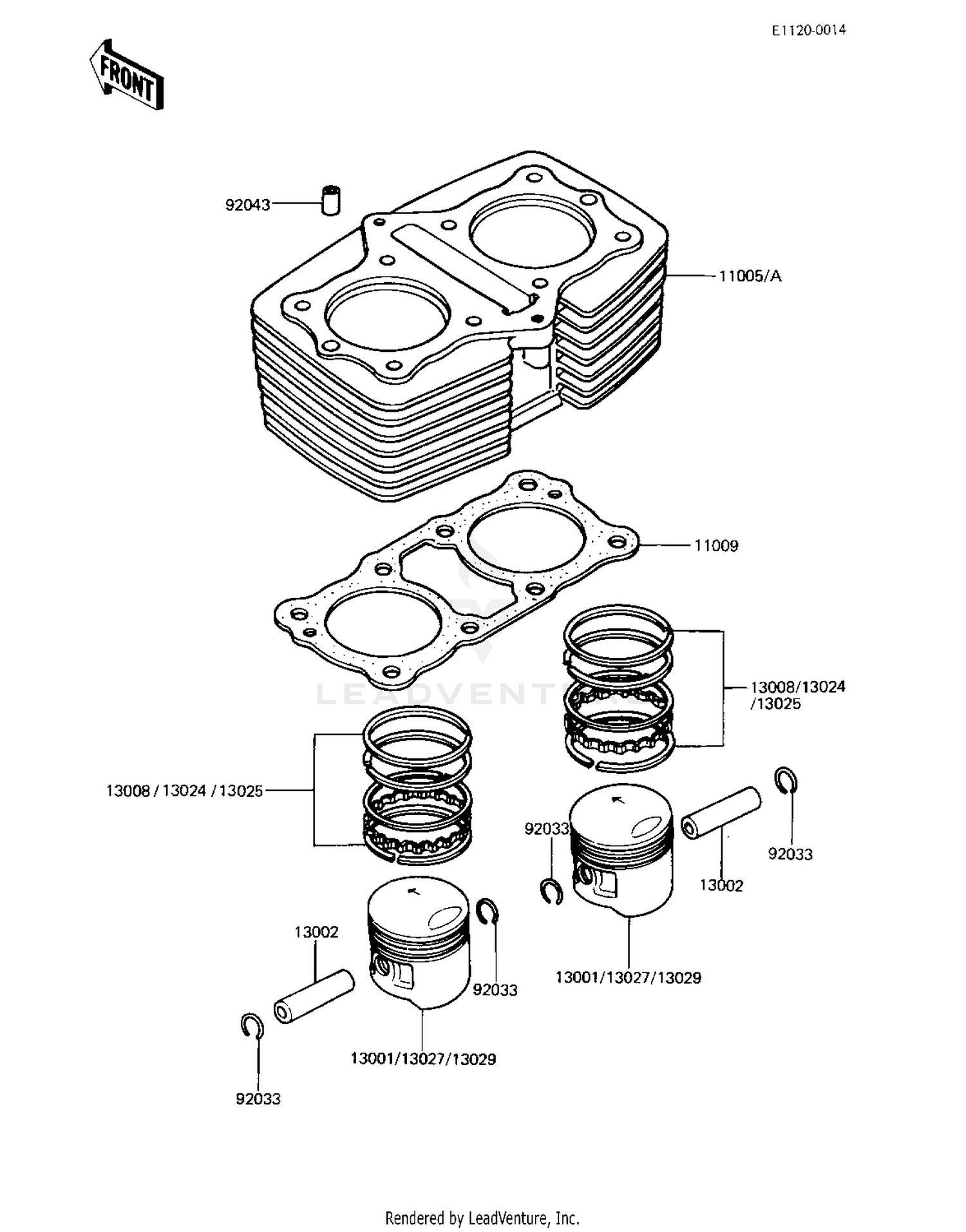 CYLINDER/PISTONS ('81-'83 A2/A3/A4)