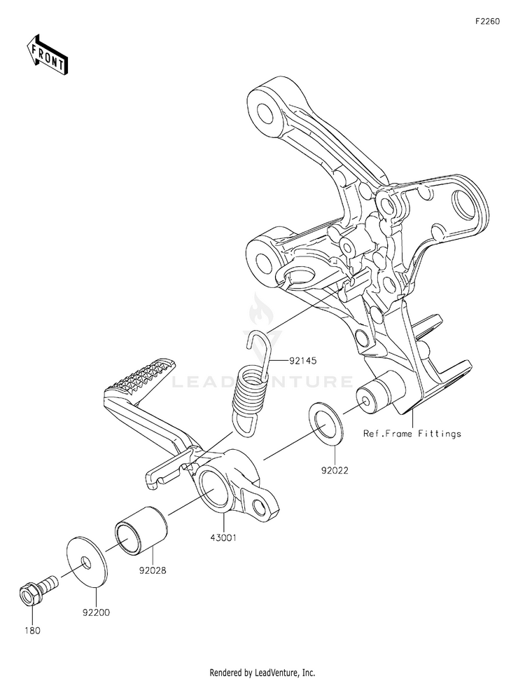 Brake Pedal/Torque Link Schematic