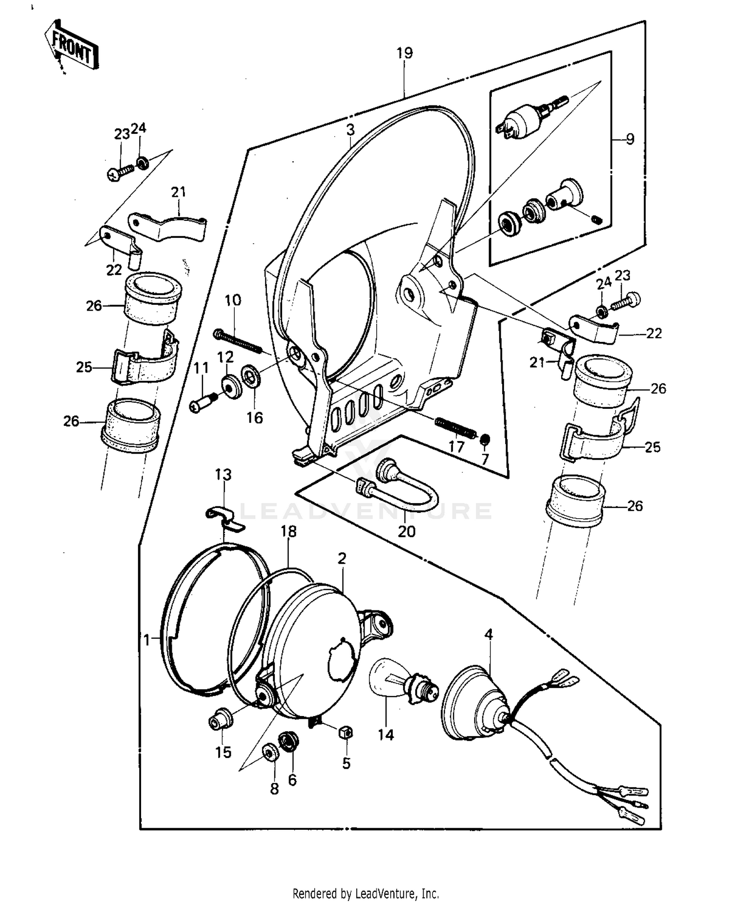 HEADLIGHT (KLX250-A2)