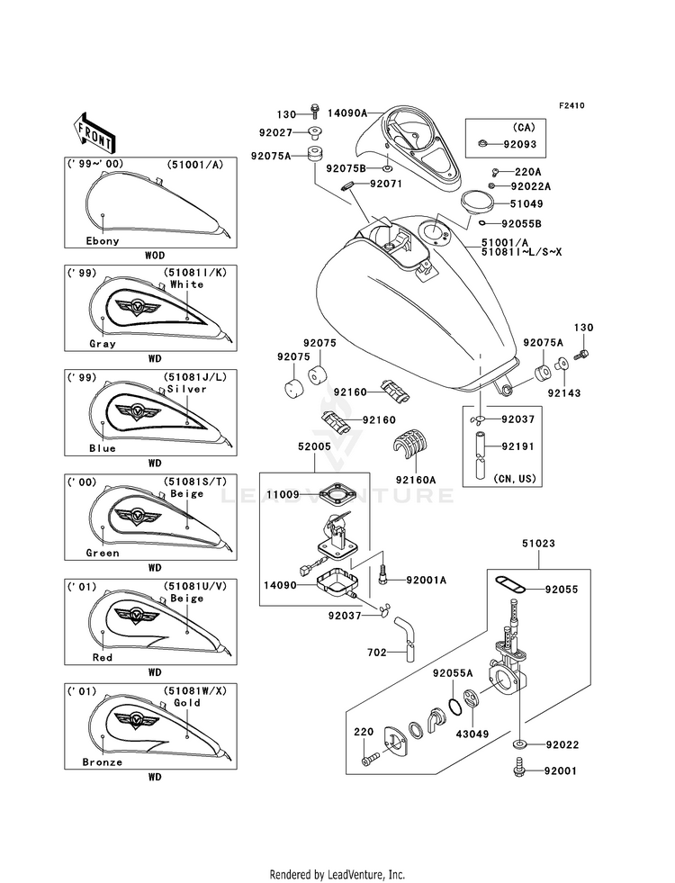 Fuel Tank (Vn1500-E2-E4) Schematic