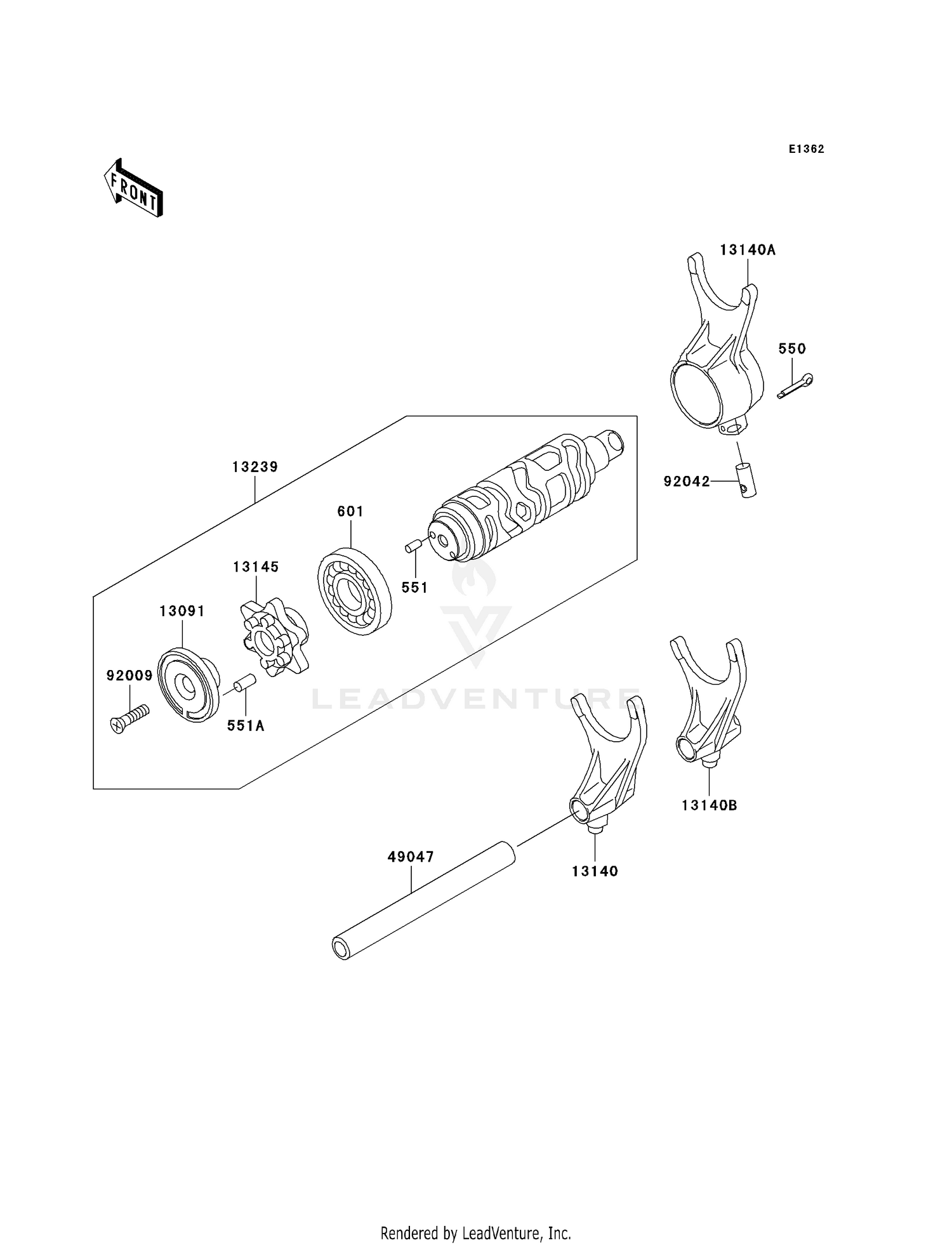 GEAR CHANGE DRUM/SHIFT FORK(S)