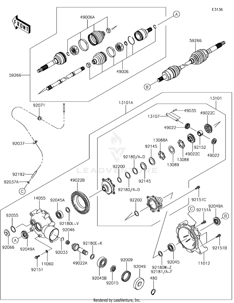 Drive Shaft-Front Schematic