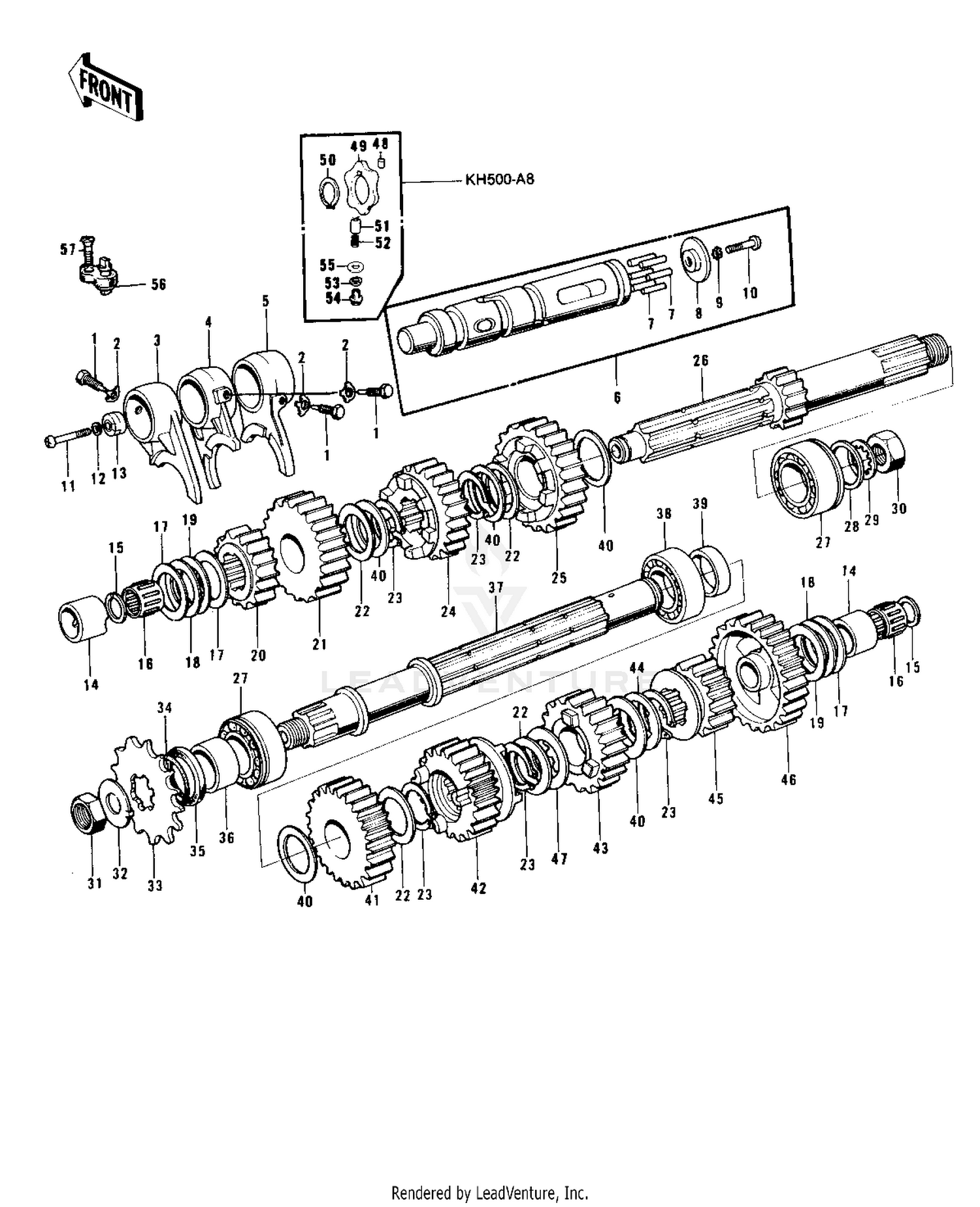 TRANSMISSION/CHANGE DRUM ('73-'77 D/E/F