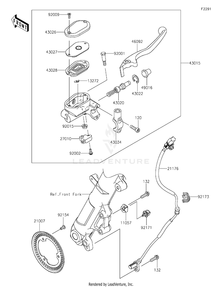 Front Master Cylinder Schematic