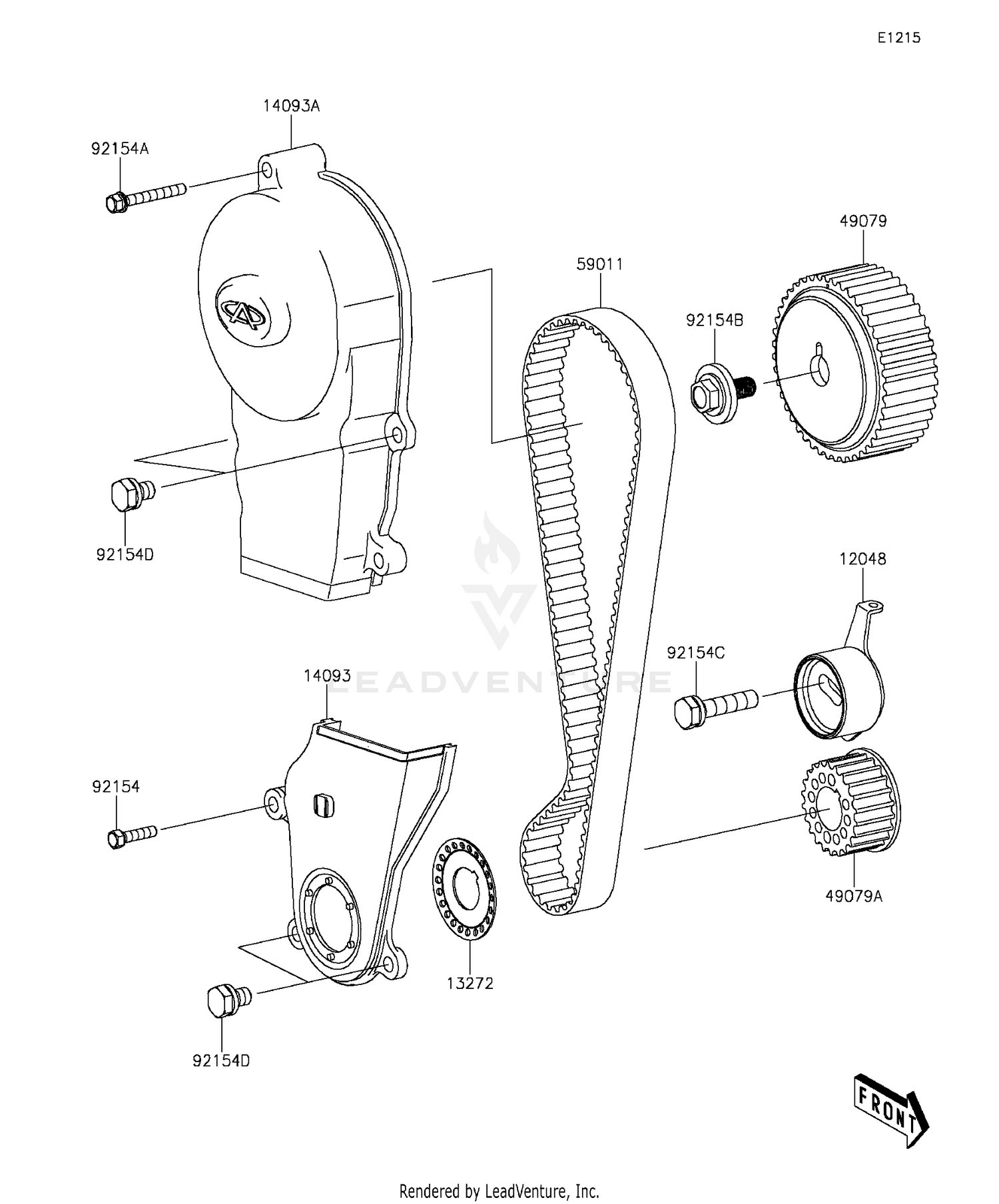 14093-0201 COVER,TIMING BELT,UPP