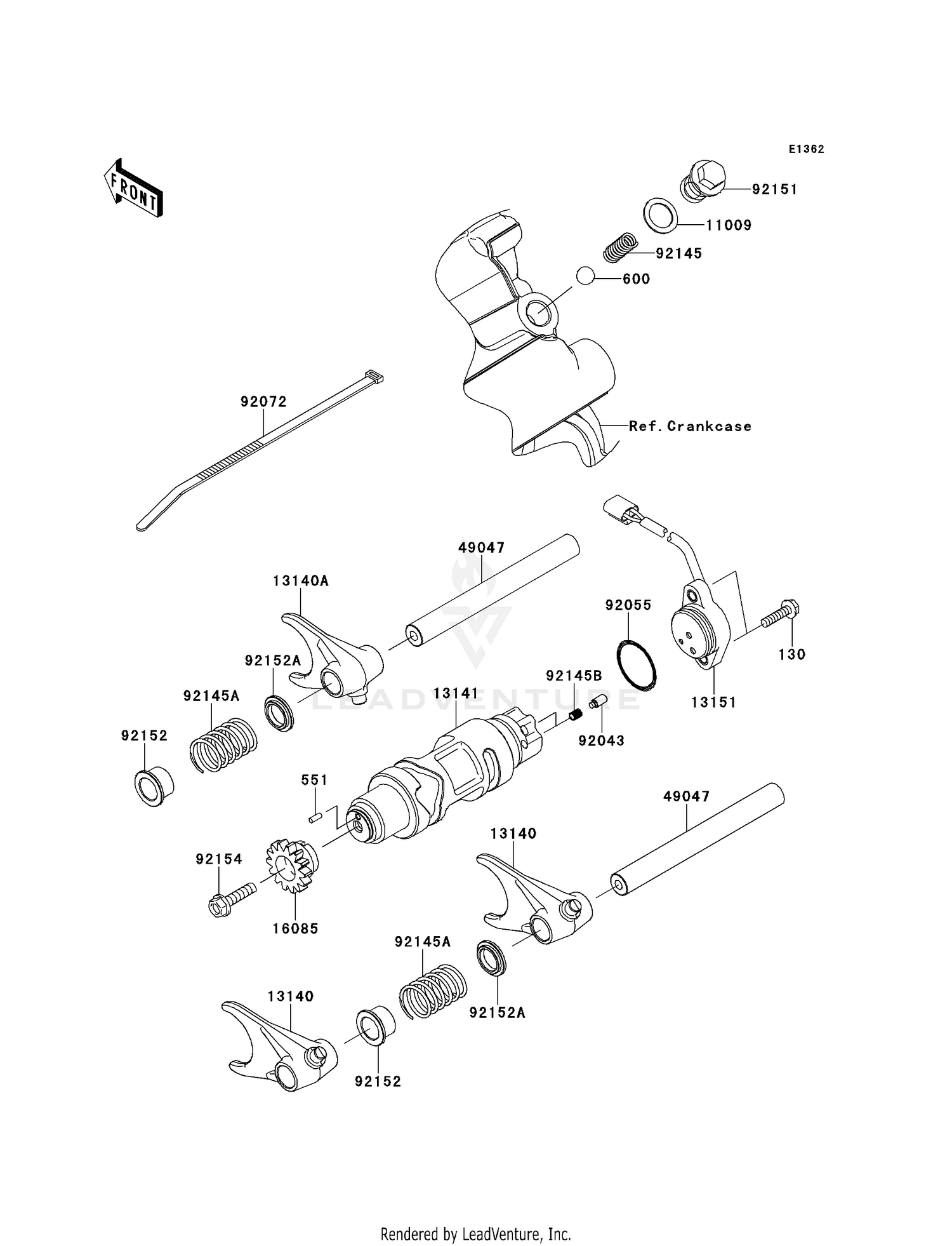 GEAR CHANGE DRUM/SHIFT FORK(S)