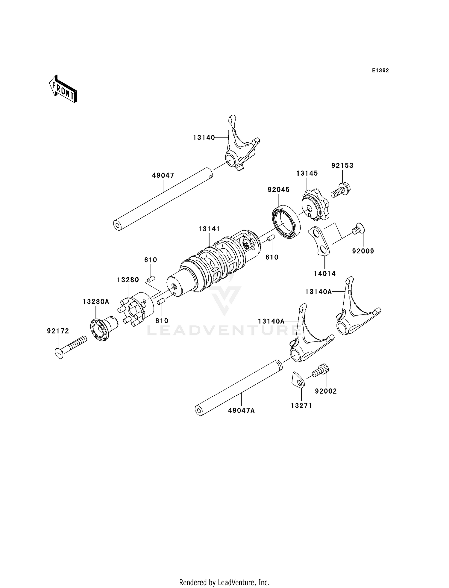 GEAR CHANGE DRUM/SHIFT FORK(S)