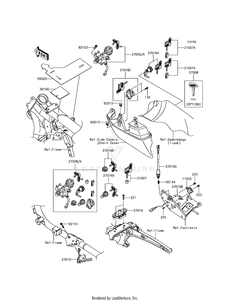 Ignition Switch/Locks/Reflectors Schematic