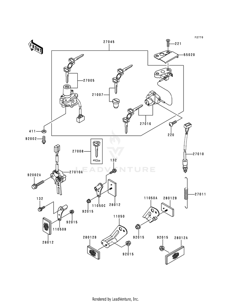 Ignition Switch/Locks/Reflectors Schematic