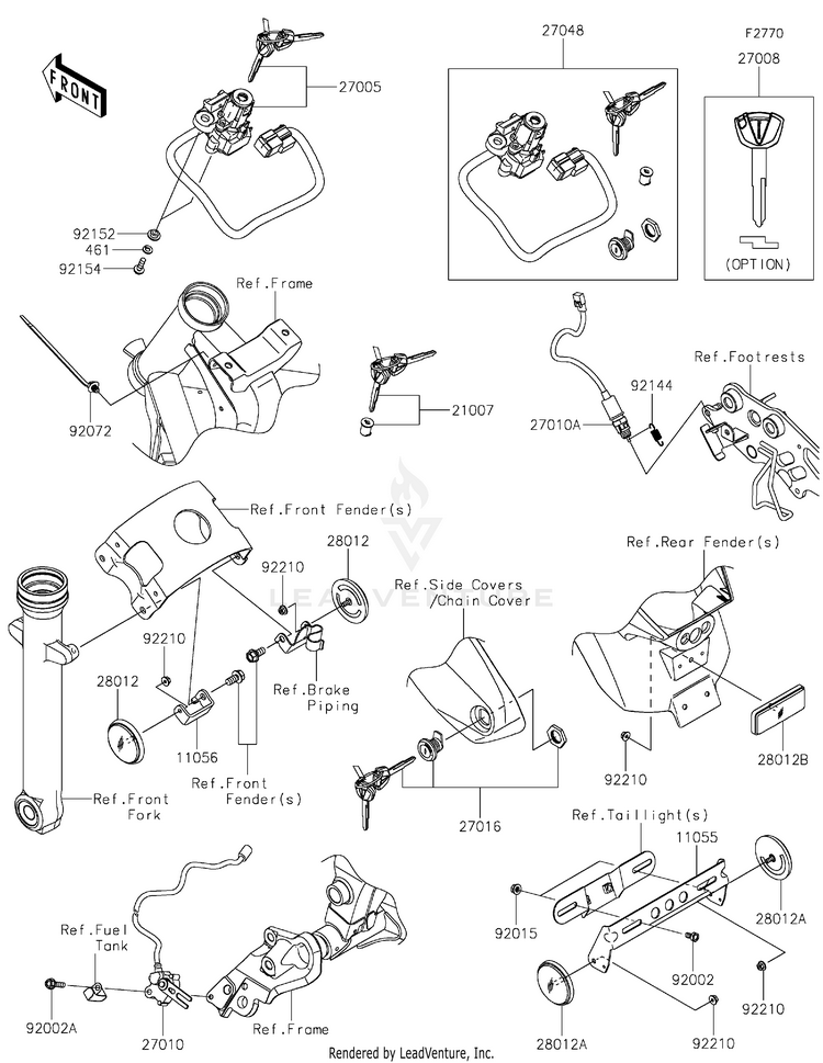 Ignition Switch/Locks/Reflectors Schematic