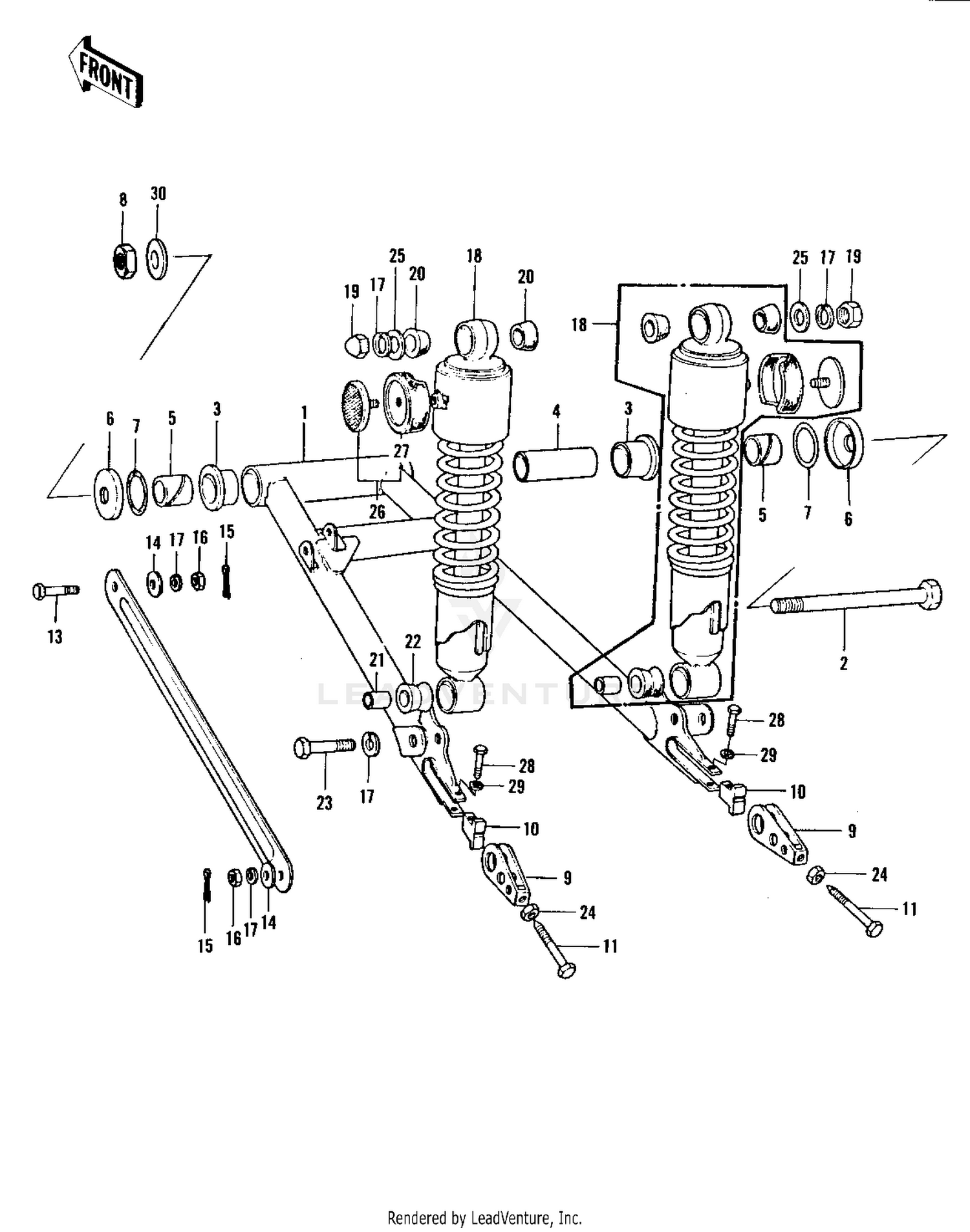 SWING ARM/SHOCK ABSORBERS (S1-B/C,KH250-