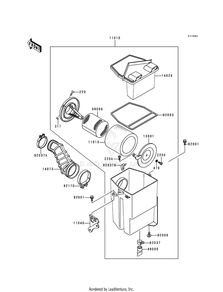 Air Filter (Klf300-B2/B3/B4) Schematic