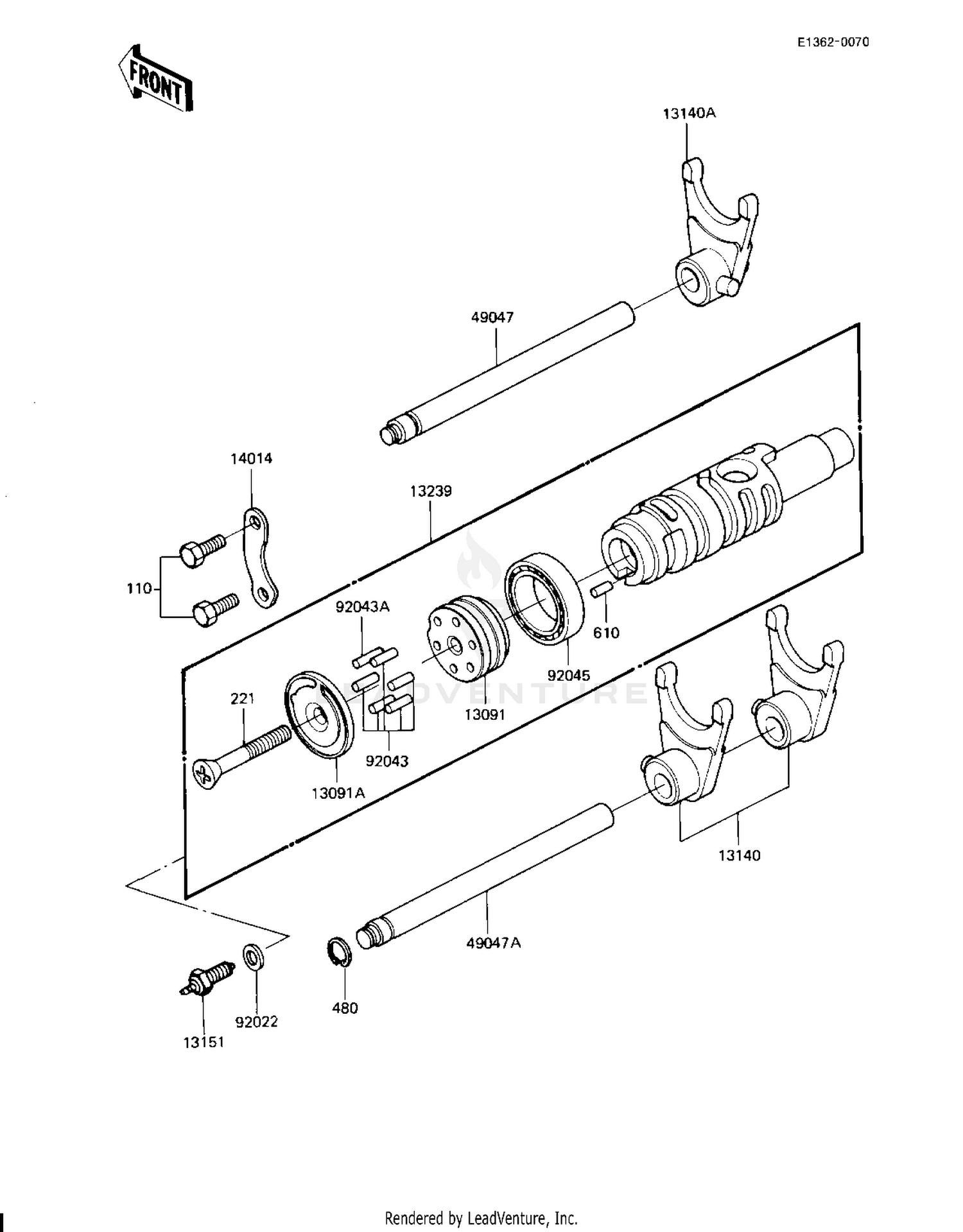 GEAR CHANGE DRUM & FORKS