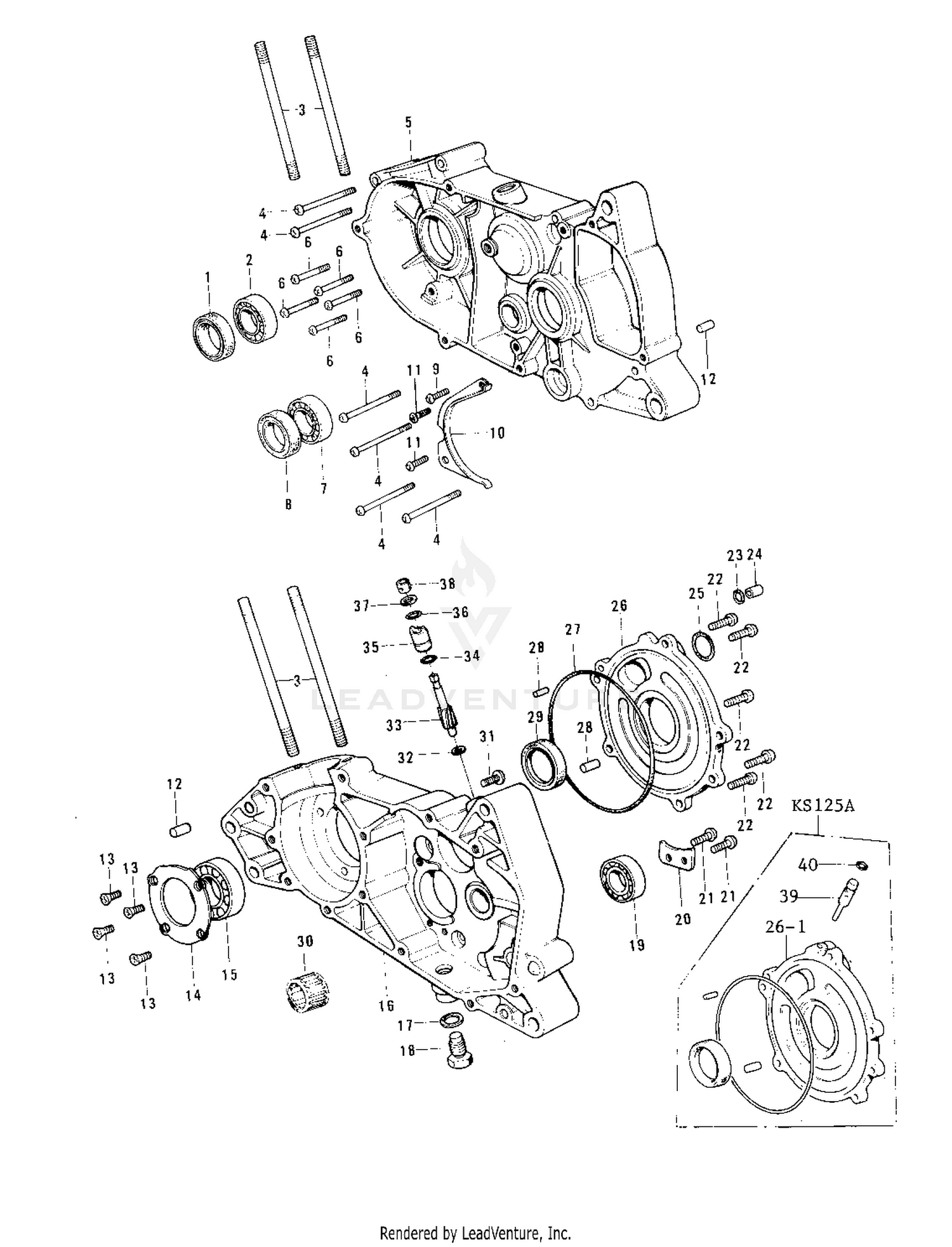 CRANKCASE ('74-'75)