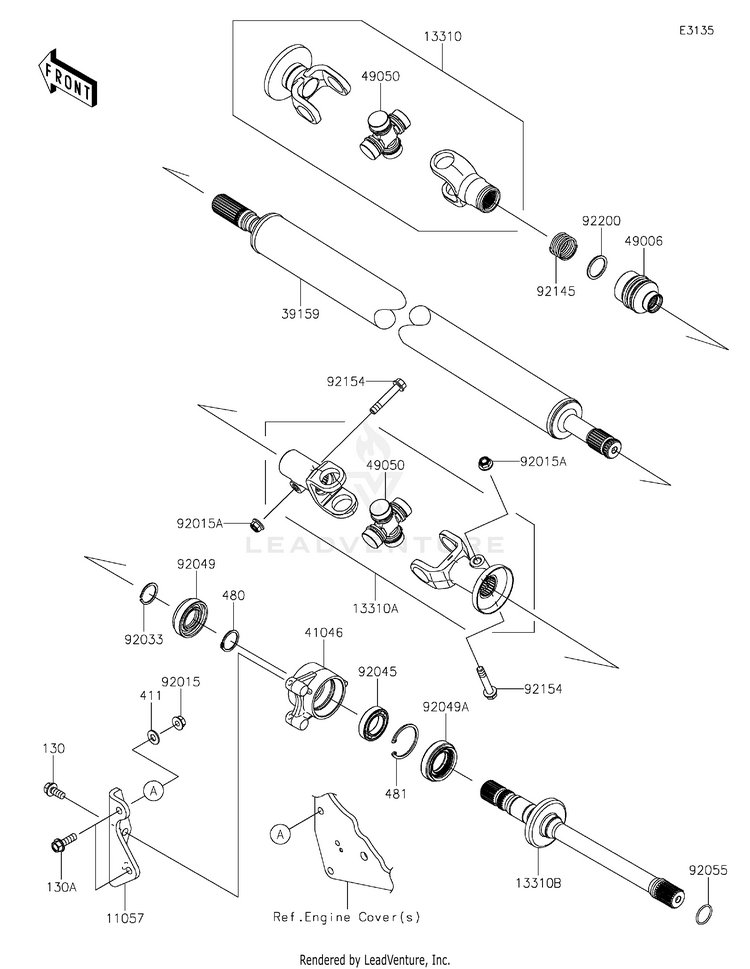Drive Shaft-Propeller Schematic