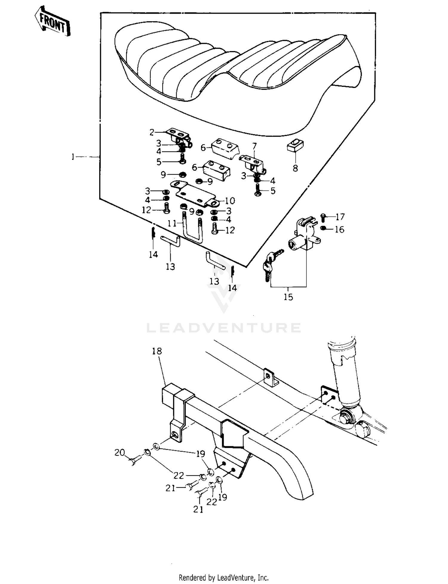 SEAT/CHAIN COVER ('79-'80 B3/B4)