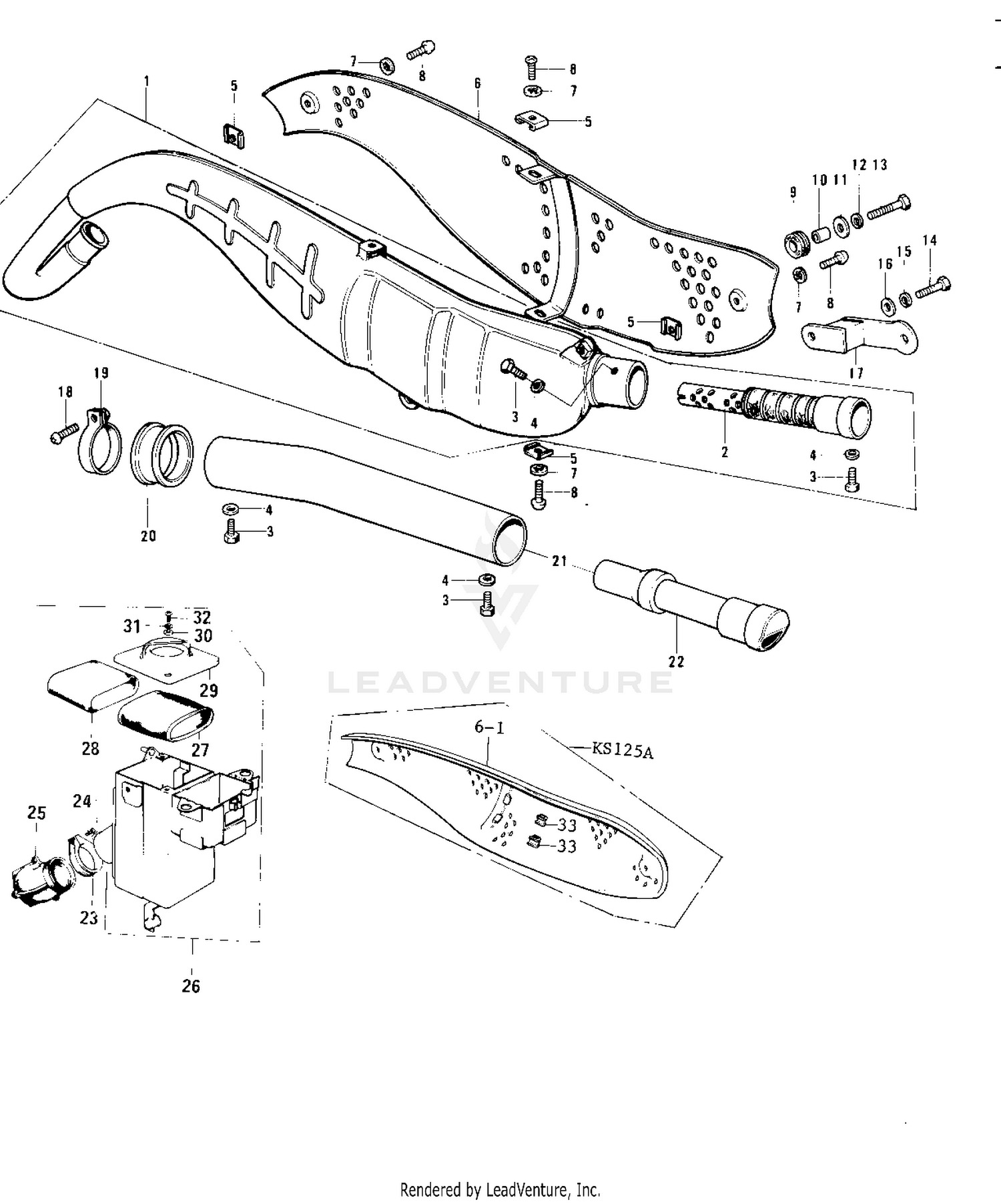 AIR CLEANER/MUFFLER ('74-'75)