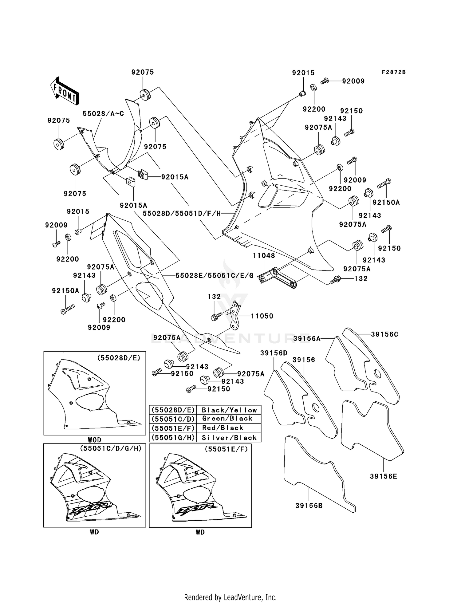 COWLING LOWERS (ZX600-J3)