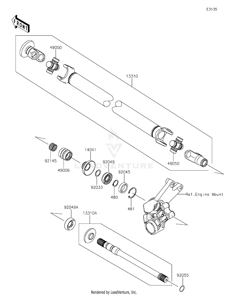 Drive Shaft-Propeller Schematic
