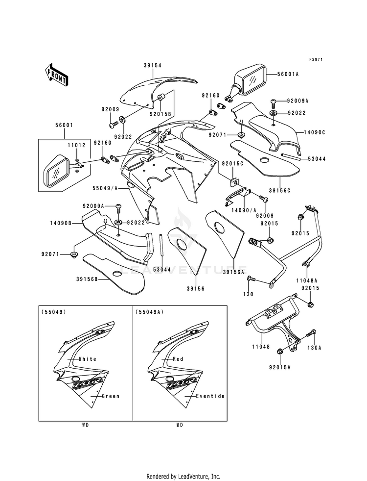 Cowling (Zx600-F1) Schematic