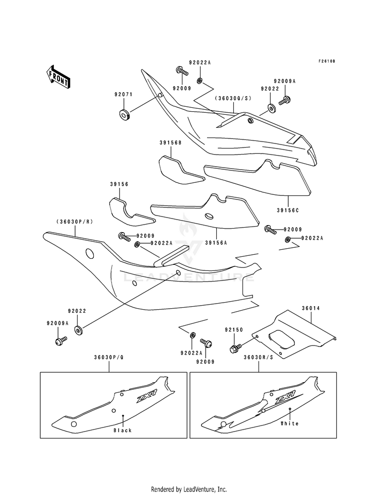 Side Covers/Chain Cover (Zx750-L3) Schematic