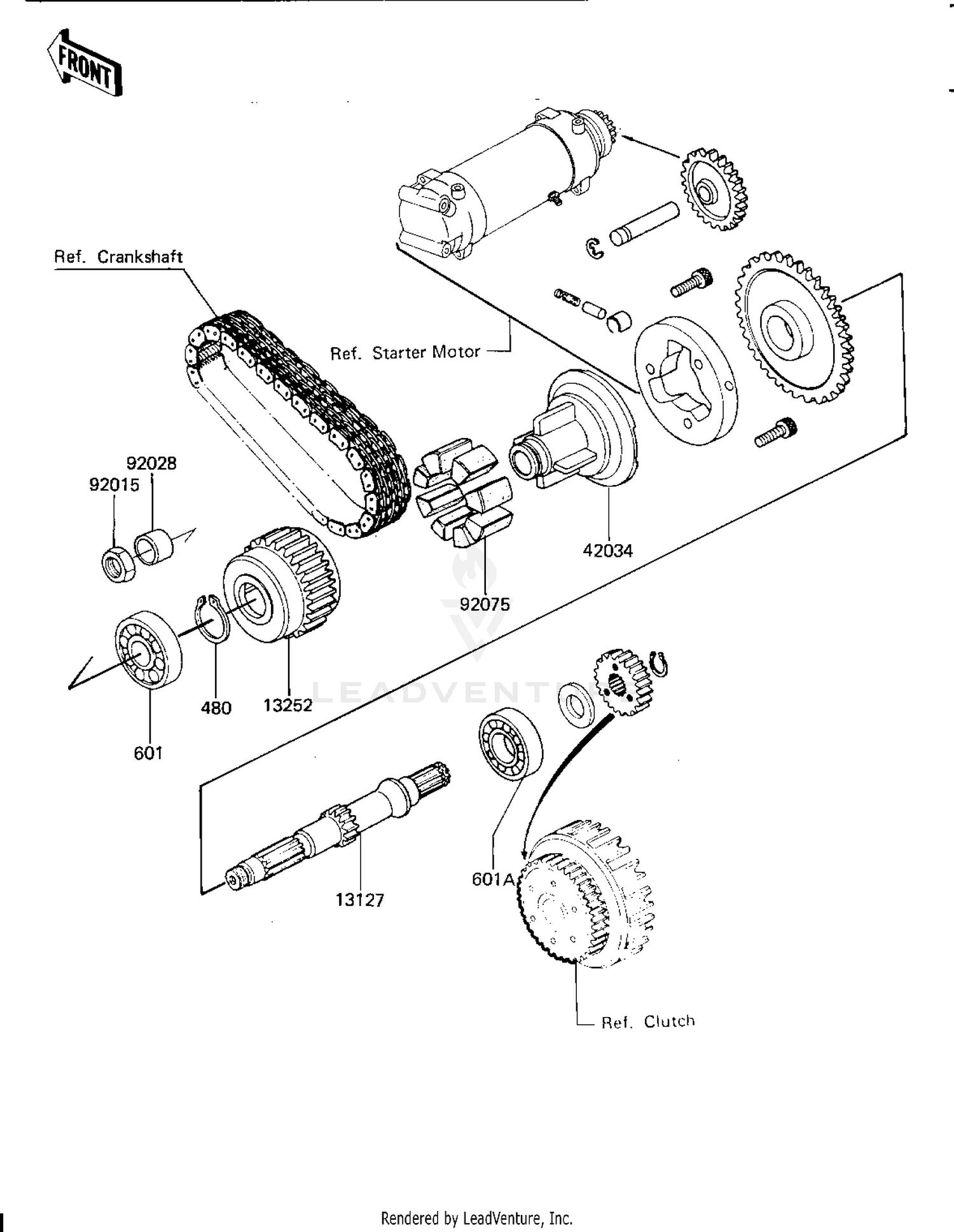 SECONDARY SHAFT ('81-'82 H1/H2)