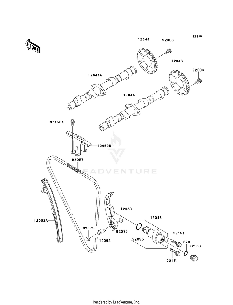 Camshaft(S)/Tensioner Schematic