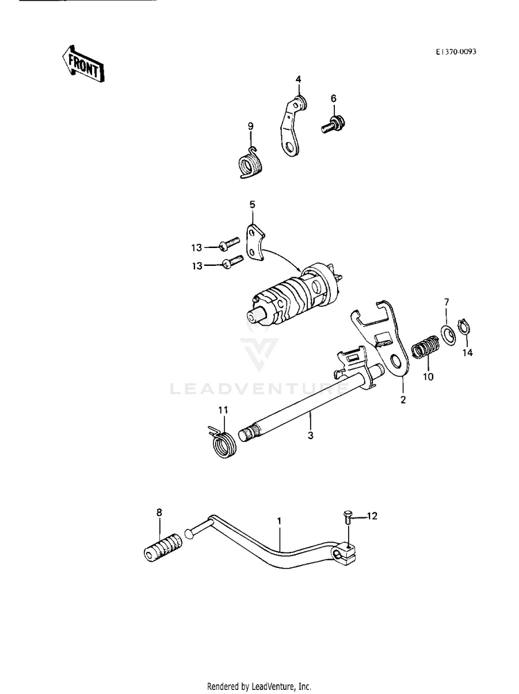Gear Change Mechanism Schematic