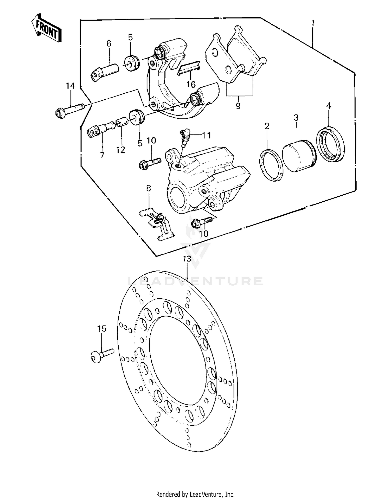FRONT BRAKE (KZ550-A2)
