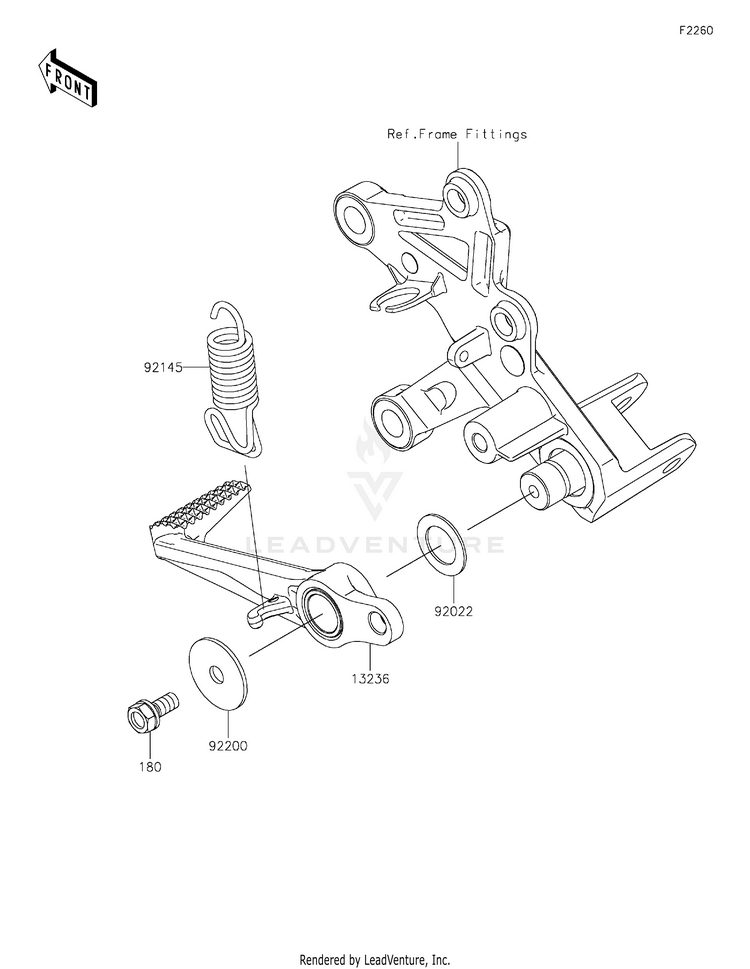 Brake Pedal/Torque Link Schematic