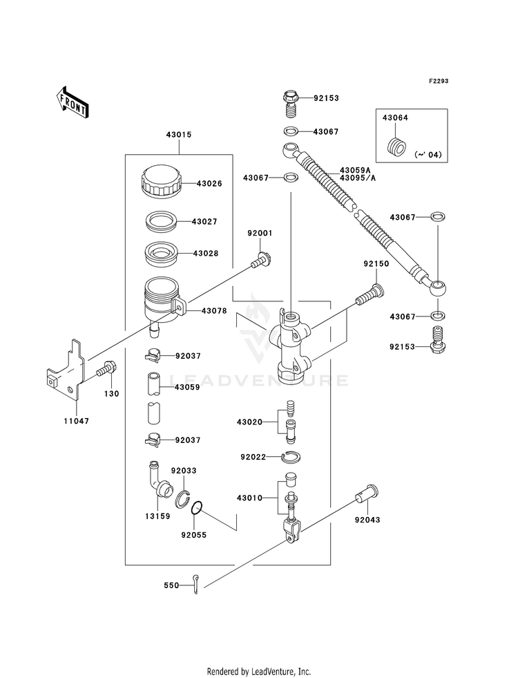 Rear Master Cylinder Schematic